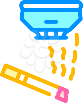 smoking sensor color icon vector. smoking sensor sign. isolated symbol illustration