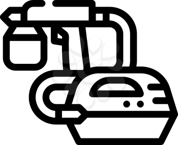 spray gun tool line icon vector. spray gun tool sign. isolated contour symbol black illustration