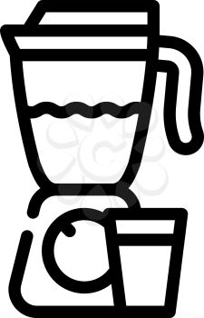 smoothie drink line icon vector. smoothie drink sign. isolated contour symbol black illustration