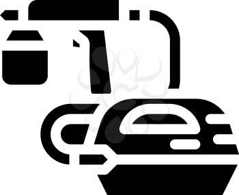 spray gun tool glyph icon vector. spray gun tool sign. isolated contour symbol black illustration
