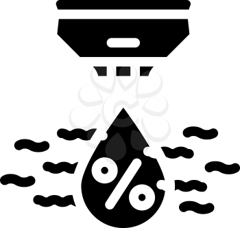 humidity sensor glyph icon vector. humidity sensor sign. isolated contour symbol black illustration