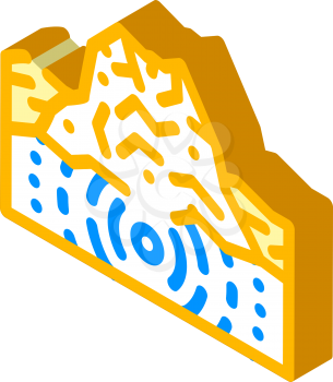 earthquake volcano isometric icon vector. earthquake volcano sign. isolated symbol illustration