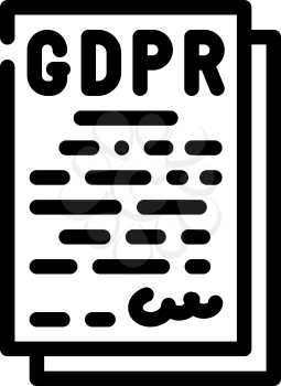gdpr general data protection regulation in european union line icon vector. gdpr general data protection regulation in european union sign. isolated contour symbol black illustration