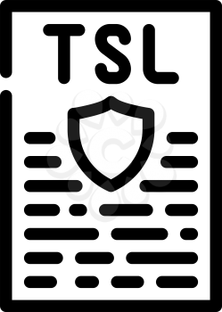 tsl protocol line icon vector. tsl protocol sign. isolated contour symbol black illustration