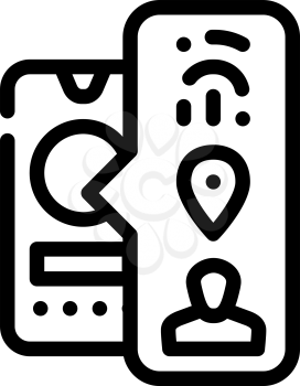 biometric data line icon vector. biometric data sign. isolated contour symbol black illustration