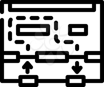 store movement map line icon vector. store movement map sign. isolated contour symbol black illustration