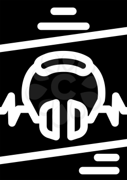 poster disco club glyph icon vector. poster disco club sign. isolated contour symbol black illustration