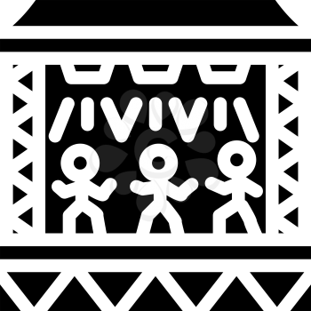 dancing scene glyph icon vector. dancing scene sign. isolated contour symbol black illustration