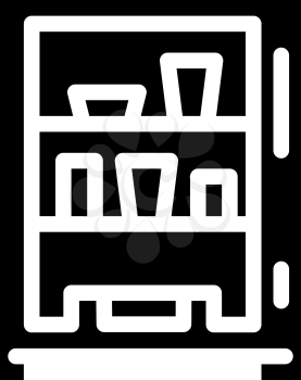 vending machine glyph icon vector. vending machine sign. isolated contour symbol black illustration