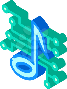 digital music icon isometric icon vector. digital music icon sign. isolated symbol illustration