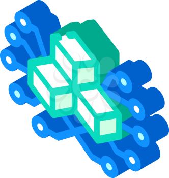 blockchain blocks isometric icon vector. blockchain blocks sign. isolated symbol illustration