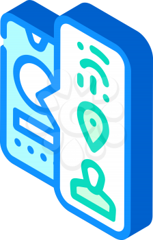biometric data isometric icon vector. biometric data sign. isolated symbol illustration