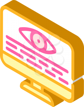 digital observation isometric icon vector. digital observation sign. isolated symbol illustration