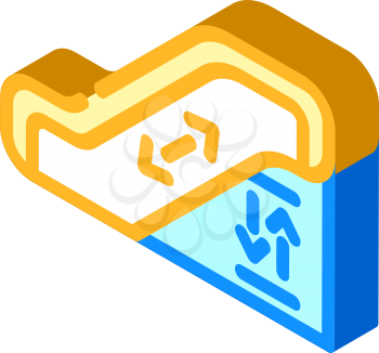 escalator stair isometric icon vector. escalator stair sign. isolated symbol illustration