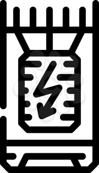 bullet stun gun line icon vector. bullet stun gun sign. isolated contour symbol black illustration