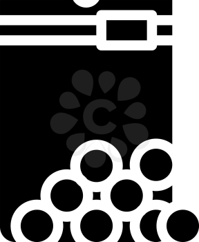 sugar balls sweetener glyph icon vector. sugar balls sweetener sign. isolated contour symbol black illustration