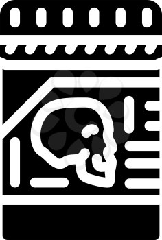 poison package glyph icon vector. poison package sign. isolated contour symbol black illustration
