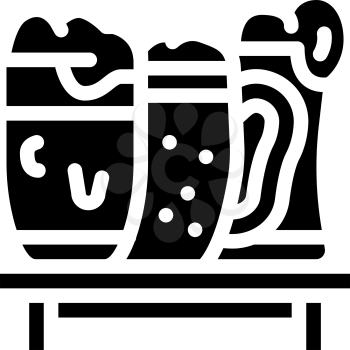 oktober fest beer festival event glyph icon vector. oktober fest beer festival event sign. isolated contour symbol black illustration