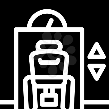 lift inclusive life glyph icon vector. lift inclusive life sign. isolated contour symbol black illustration