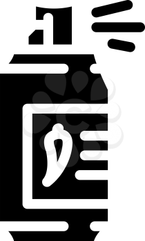 pepper spray protest meeting glyph icon vector. pepper spray protest meeting sign. isolated contour symbol black illustration