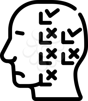 perfectionism neurosis line icon vector. perfectionism neurosis sign. isolated contour symbol black illustration