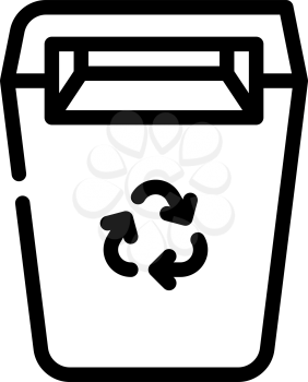 recycling garbage can canteen line icon vector. recycling garbage can canteen sign. isolated contour symbol black illustration