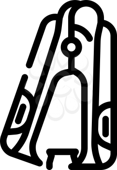 anti-stapler stationery tool line icon vector. anti-stapler stationery tool sign. isolated contour symbol black illustration