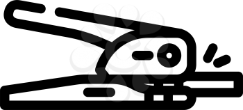 hole puncher stationery equipment line icon vector. hole puncher stationery equipment sign. isolated contour symbol black illustration