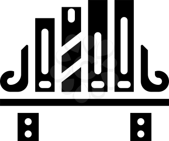 shelf for books glyph icon vector. shelf for books sign. isolated contour symbol black illustration