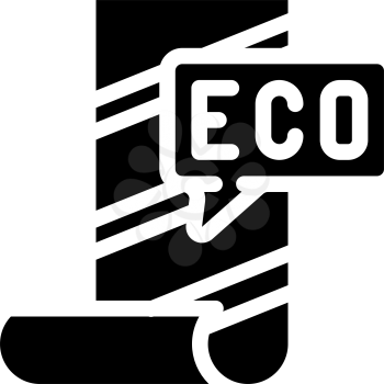 eco material for renovation glyph icon vector. eco material for renovation sign. isolated contour symbol black illustration