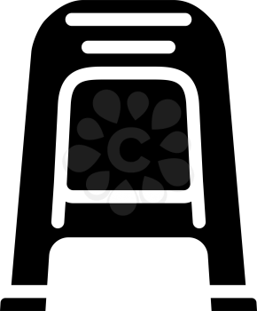 chair plastic glyph icon vector. chair plastic sign. isolated contour symbol black illustration