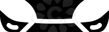 bumper plastic car part glyph icon vector. bumper plastic car part sign. isolated contour symbol black illustration