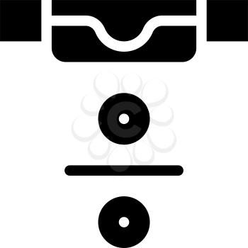 social distance in canteen glyph icon vector. social distance in canteen sign. isolated contour symbol black illustration