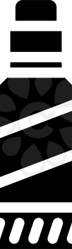 glue stick stationery glyph icon vector. glue stick stationery sign. isolated contour symbol black illustration