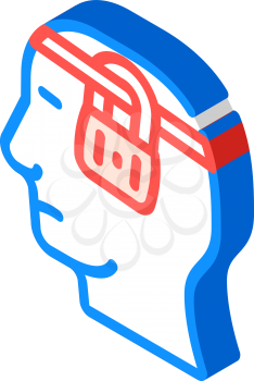 buried thoughts neurosis isometric icon vector. buried thoughts neurosis sign. isolated symbol illustration