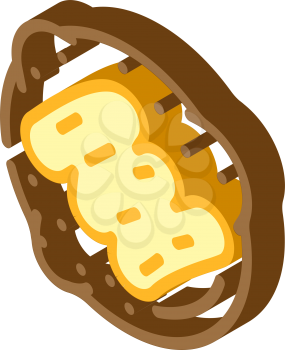 cookies with peanut butter isometric icon vector. cookies with peanut butter sign. isolated symbol illustration