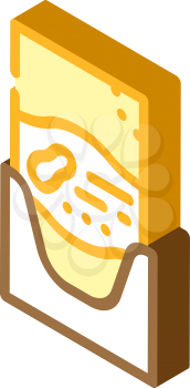 sachet bag with peanut butter isometric icon vector. sachet bag with peanut butter sign. isolated symbol illustration