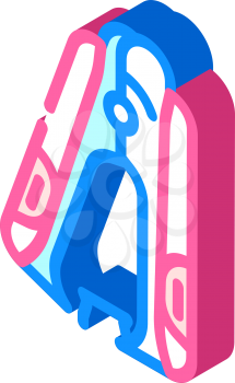 anti-stapler stationery tool isometric icon vector. anti-stapler stationery tool sign. isolated symbol illustration