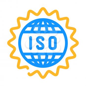 iso standard color icon vector. iso standard sign. isolated symbol illustration