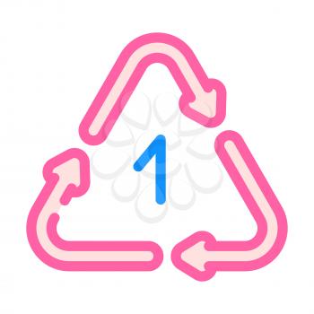 once reusing plastic packaging color icon vector. once reusing plastic packaging sign. isolated symbol illustration