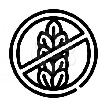 gluten free line icon vector. gluten free sign. isolated contour symbol black illustration