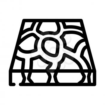 stone floor line icon vector. stone floor sign. isolated contour symbol black illustration