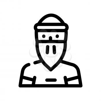 bandit man line icon vector. bandit man sign. isolated contour symbol black illustration