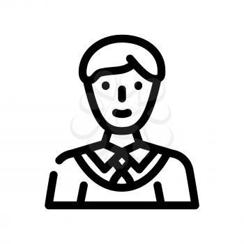 diligent family man line icon vector. diligent family man sign. isolated contour symbol black illustration