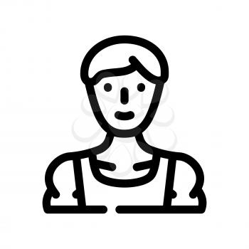 sportsman athlete man line icon vector. sportsman athlete man sign. isolated contour symbol black illustration