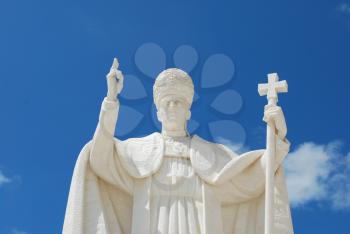 Royalty Free Photo of the Statue of the Pope in the Sanctuary of Fatima