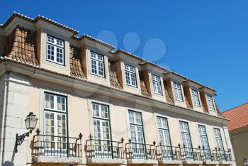 Royalty Free Photo of Houses in Downtown Lisbon, Portugal