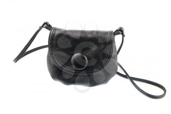 Royalty Free Photo of a Black Leather Bag