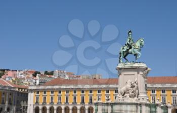 Royalty Free Photo of the Statue of King Jos I, in Terreiro do Pao in Lisbon, Portugal