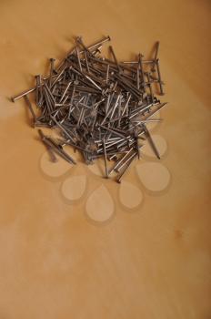 Royalty Free Photo of a Pile of Iron Nails